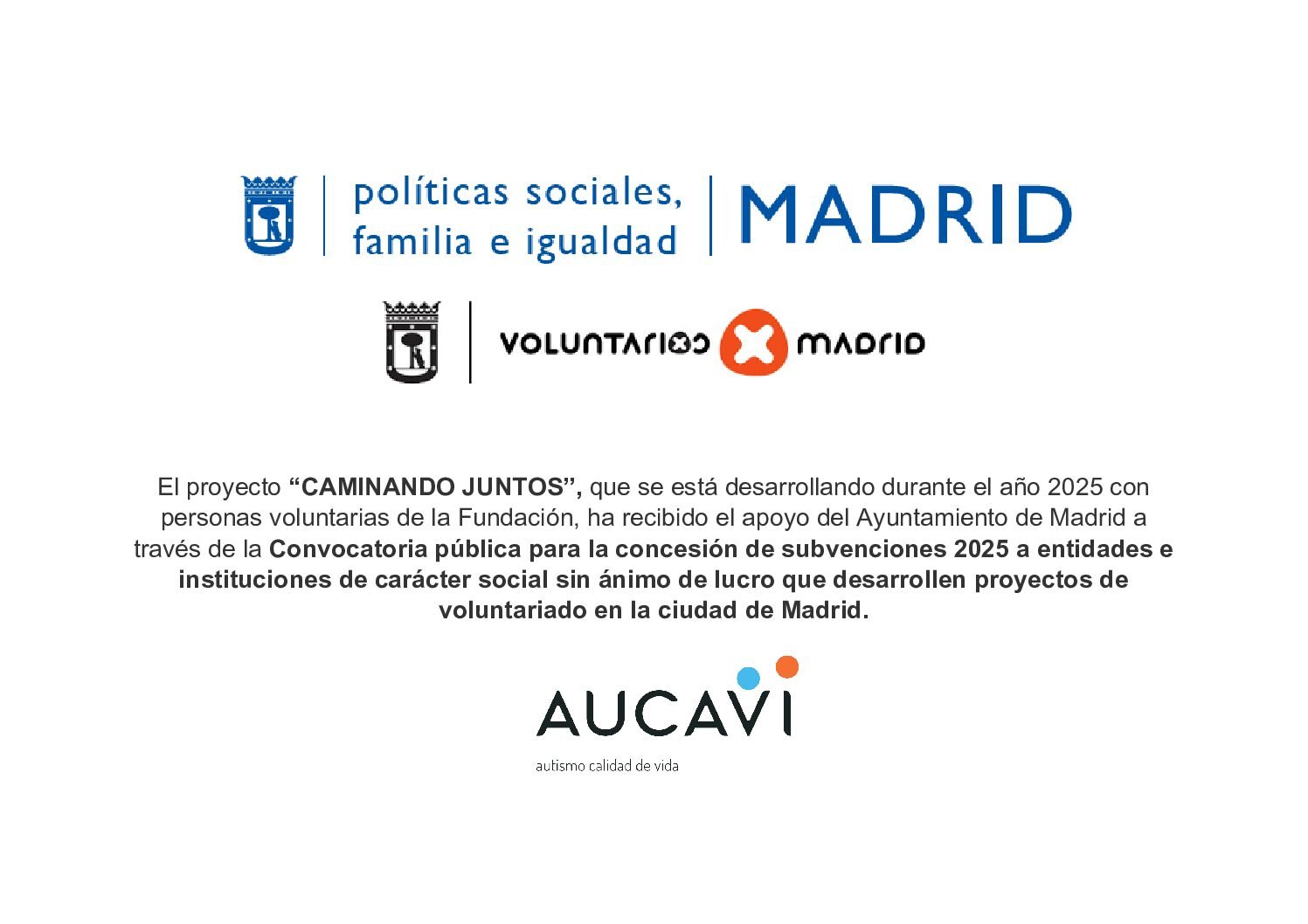 CARTEL PUBLICIDAD AUCAVI VOLUNTARIADO